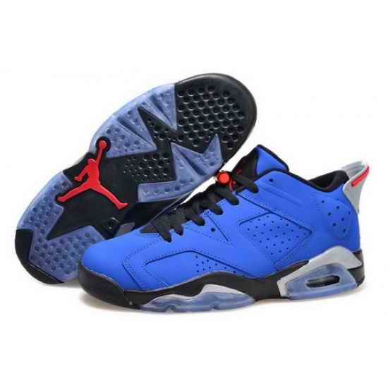 Air Jordan 6 Shoes 2015 Mens Low Blue Black